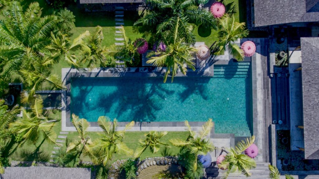 Private pool villa surrounded by tropical greenery in Umalas